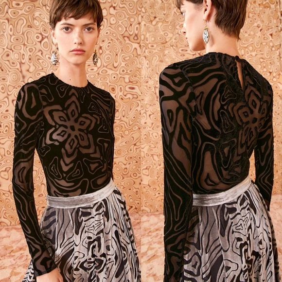 ULLA JOHNSON QUINN BLOUSE NOIR - Picture 1 of 7